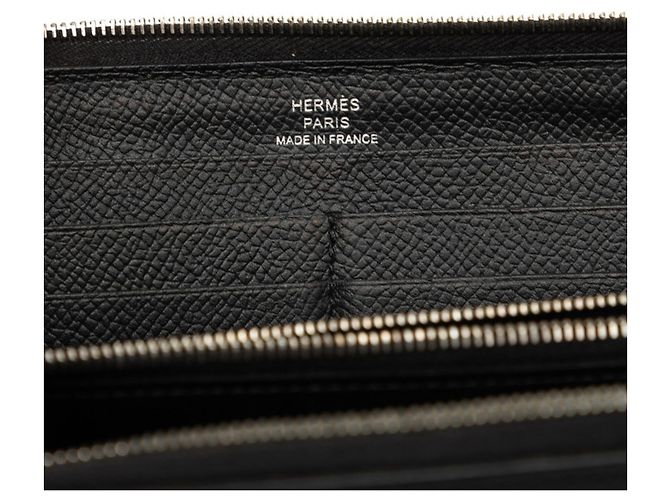 Hermès Hermes Azap Long Round Zip Geldbörse Schwarz - Ansicht 5