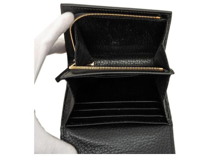 Gucci GG Supreme Double G Medium Wallet Black Beige - view 5