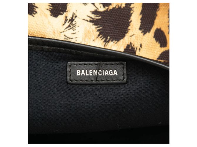Borsa Cabas S Balenciaga Navy Marrone - vista 5