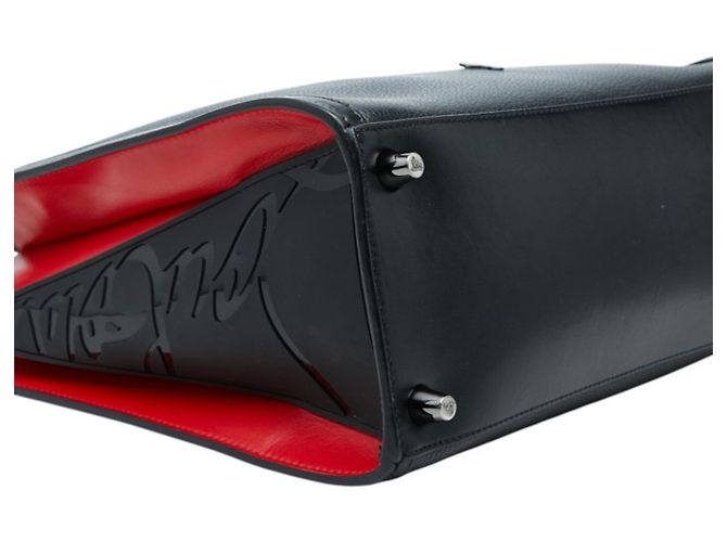 Borsa a mano Christian Louboutin Paloma Medium Tote Bag Nero Rosso - vista 5