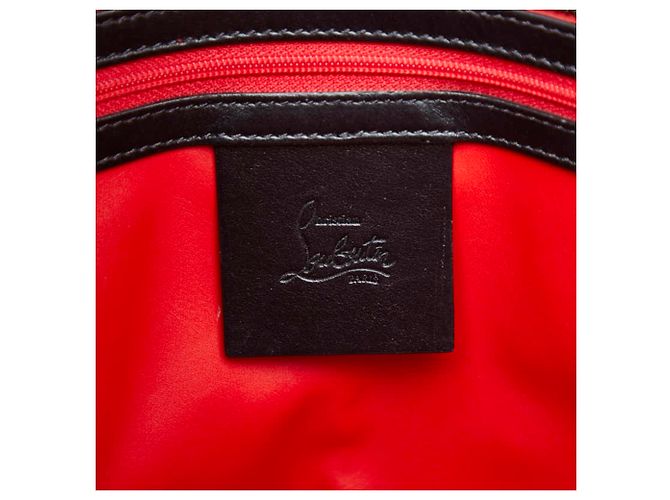 Borsa a mano Christian Louboutin Paloma Medium Tote Bag Nero Rosso - vista 8