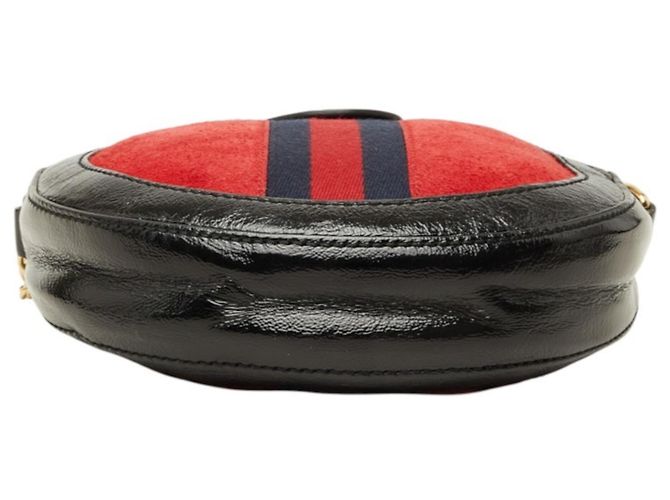 Borsa a tracolla con catena Gucci Ophidia GG Marmont Sherry Line Nero - vista 3