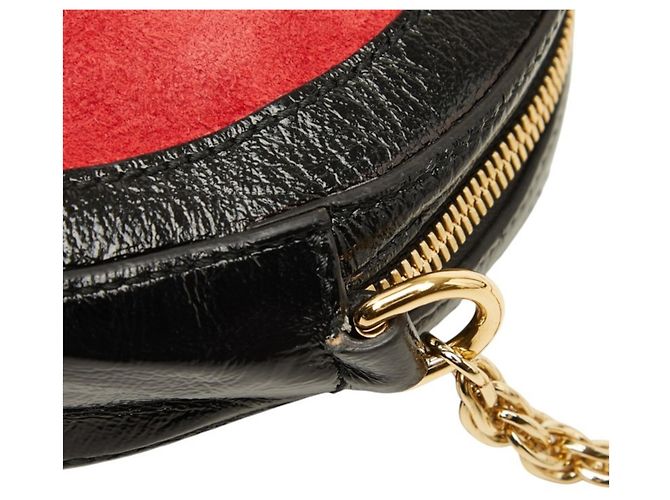 Borsa a tracolla con catena Gucci Ophidia GG Marmont Sherry Line Nero - vista 6