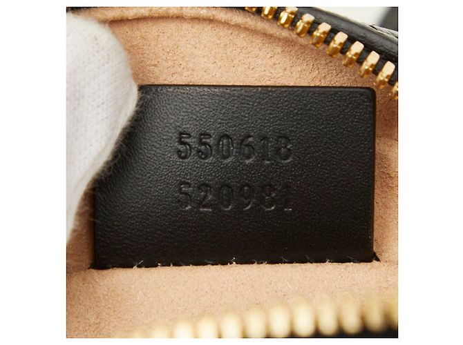 Borsa a tracolla con catena Gucci Ophidia GG Marmont Sherry Line Nero - vista 8
