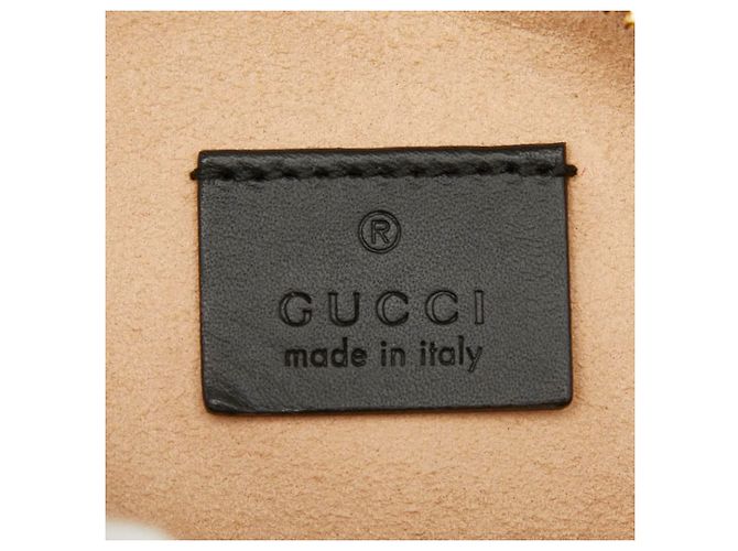 Borsa a tracolla con catena Gucci Ophidia GG Marmont Sherry Line Nero - vista 9