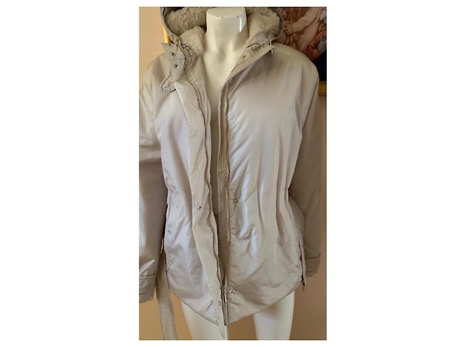 Autre Marque 'S Max Mara The Cube Beige Nylonjacke mit Gürtel - Ansicht 13