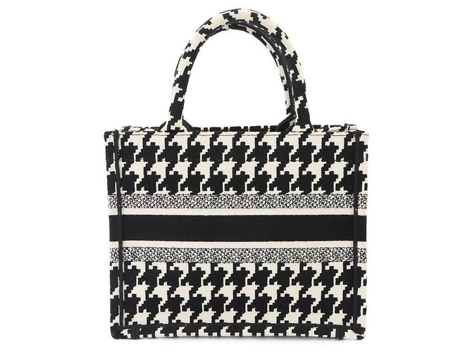 Borsa a mano Christian Dior Book Tote Small Nero Bianco - vista 2