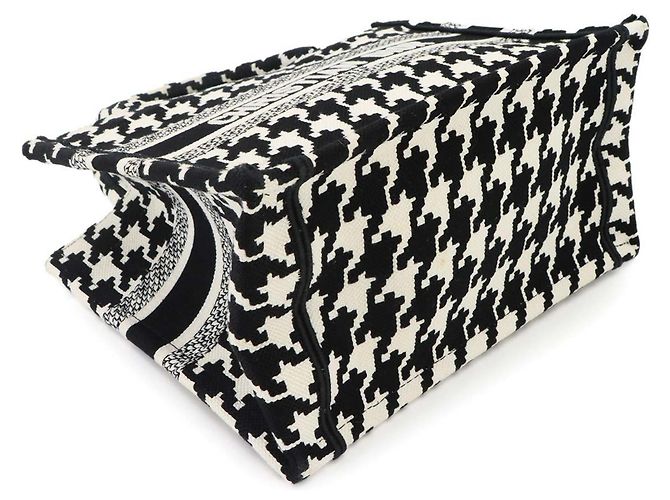 Borsa a mano Christian Dior Book Tote Small Nero Bianco - vista 4