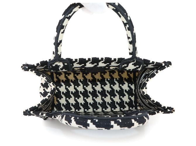 Borsa a mano Christian Dior Book Tote Small Nero Bianco - vista 6
