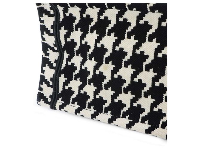 Borsa a mano Christian Dior Book Tote Small Nero Bianco - vista 8