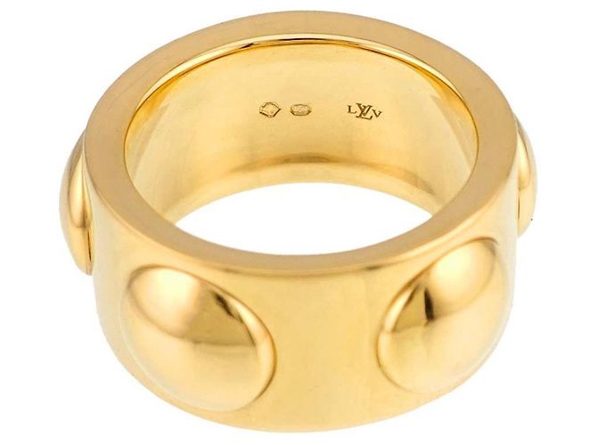 Anel Louis Vuitton Grand Bague Empreinte Diamond Ring Amarelo - vista 5