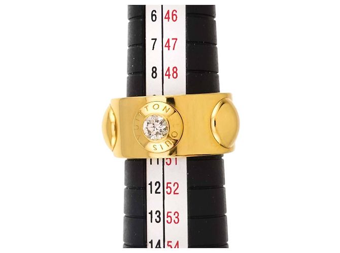 Anel Louis Vuitton Grand Bague Empreinte Diamond Ring Amarelo - vista 7