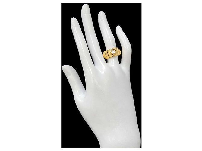 Anel Louis Vuitton Grand Bague Empreinte Diamond Ring Amarelo - vista 8