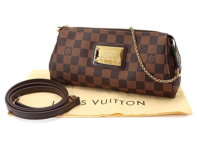 Louis Vuitton Damier Eva Handtasche Braun Damier ebene - Ansicht 2