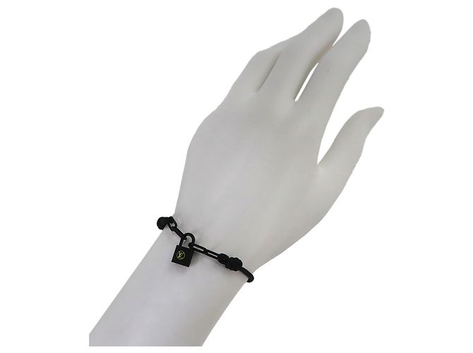 Pulseira Lockit com cadeado prateado Louis Vuitton Preto - vista 6