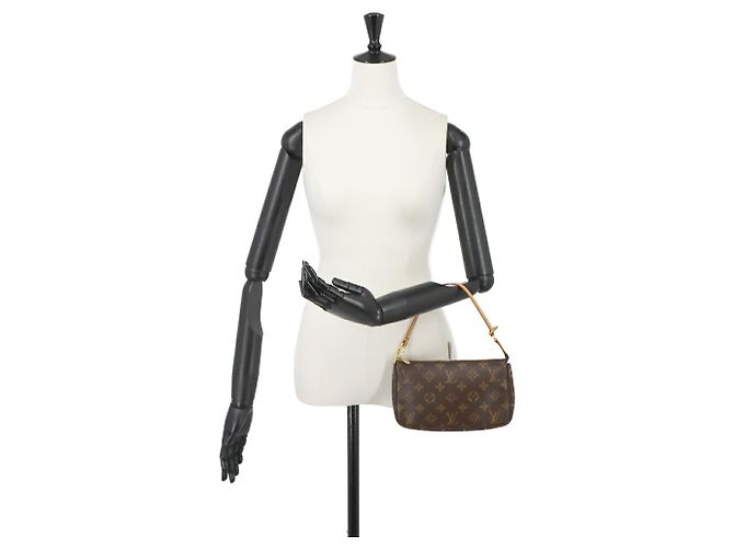 Louis Vuitton Monogram Pochette Accessoires Handtasche Braun Monogramm - Ansicht 9