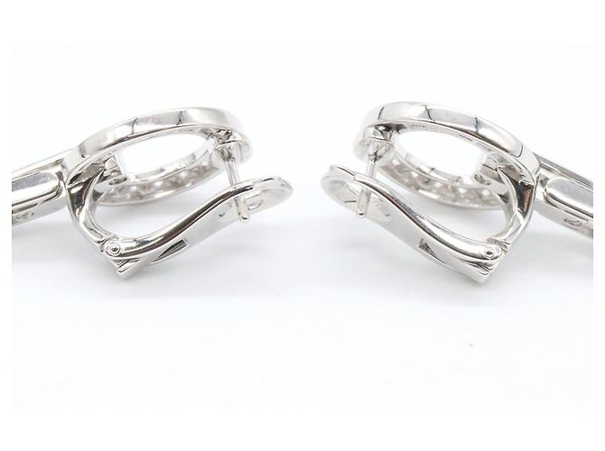 Orecchini Cartier Himalia in perle e diamanti in oro bianco 18K Argento D'oro - vista 2