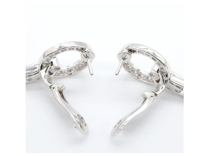 Orecchini Cartier Himalia in perle e diamanti in oro bianco 18K Argento D'oro - vista 3