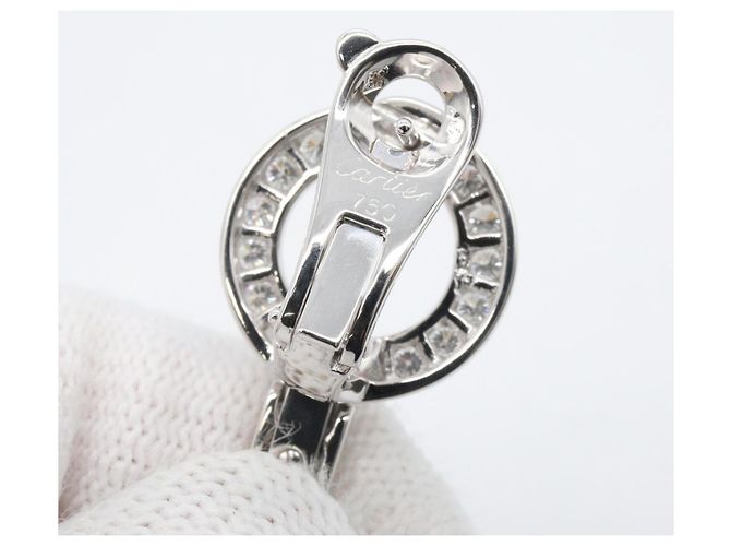Orecchini Cartier Himalia in perle e diamanti in oro bianco 18K Argento D'oro - vista 4