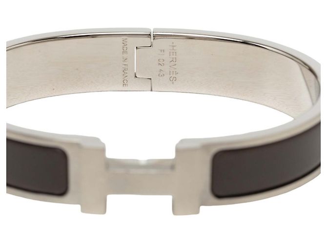 Hermès Bracciale Hermes Click H PM Marrone Argento - vista 5