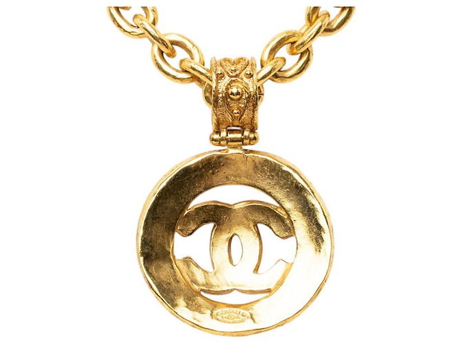 Chanel Vintage Coco Mark Chain Necklace Golden - view 2