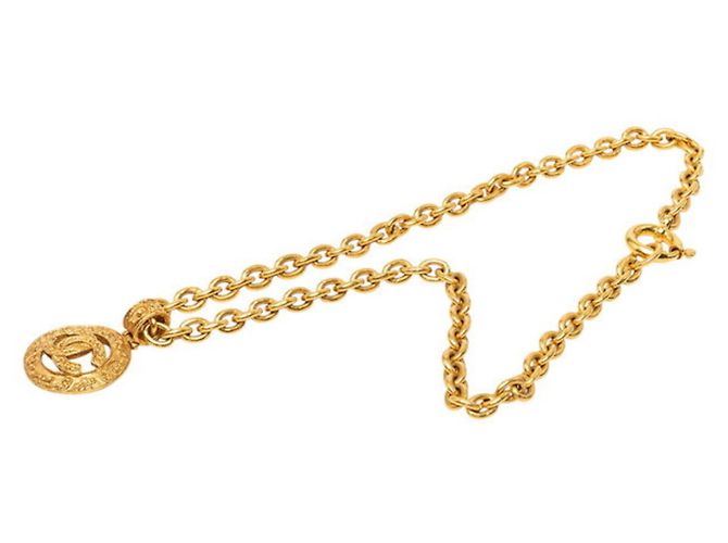 Chanel Vintage Coco Mark Chain Necklace Golden - view 3