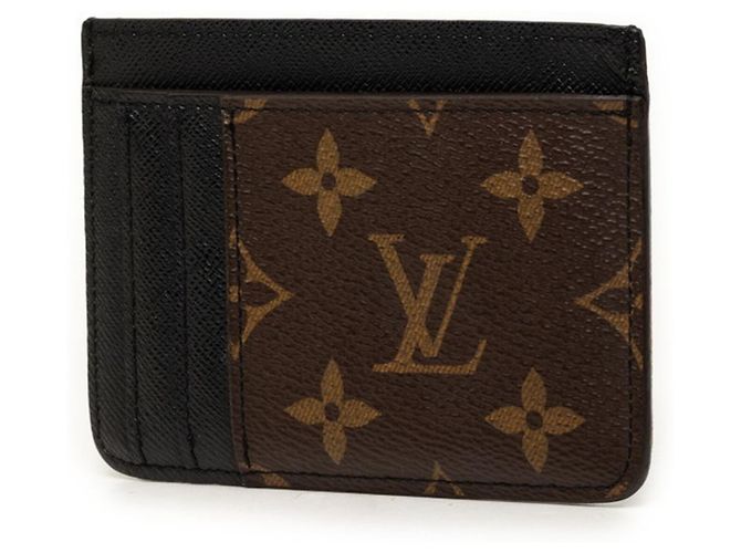 Louis Vuitton Monogram Giant Reverse Porte Cartes Marrone Nero - vista 2