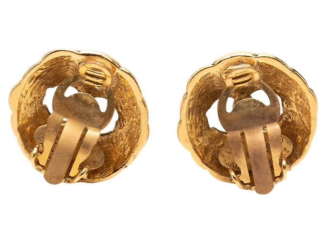 Pendientes de clip Chanel Coco Mark Dorado - vista 2