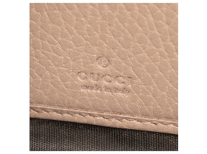 Portefeuille long Gucci GG Marmont en cuir beige - vue 5