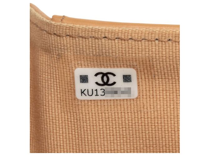 Carteira Compacta Chanel Coco Mark Marrom Bege - vista 7