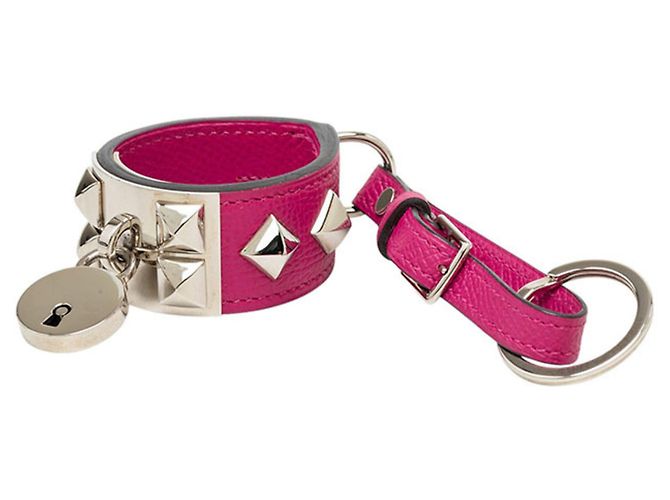 Hermès Hermes Collier de Chien Charm Keyring Prata Roxo - vista 2