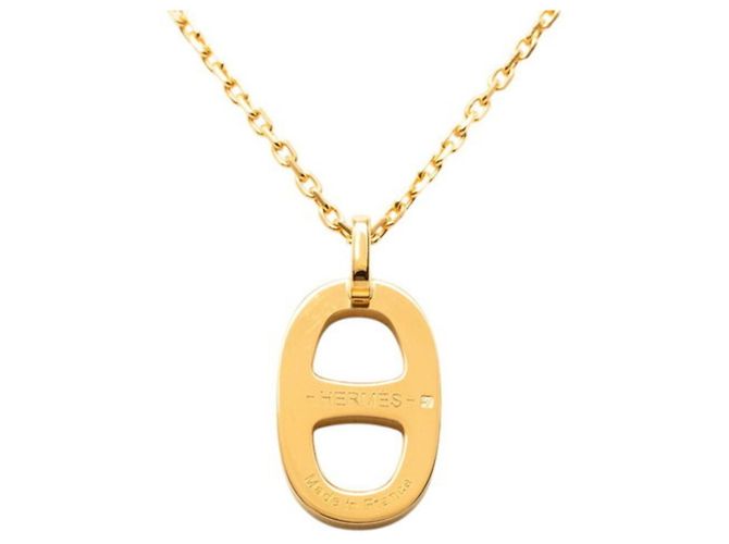 Hermès Colar Hermes Chaine d'Ancre Iliad Rosa Dourado - vista 2