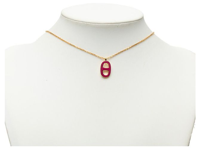 Hermès Colar Hermes Chaine d'Ancre Iliad Rosa Dourado - vista 5