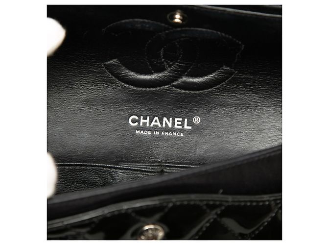 Bolsa de Ombro Chanel Matelassé Coco Mark Double Flap com Corrente Preto - vista 5