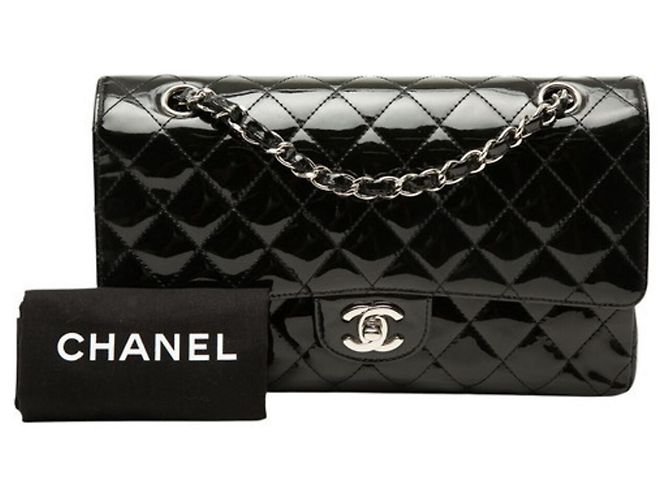 Bolsa de Ombro Chanel Matelassé Coco Mark Double Flap com Corrente Preto - vista 7