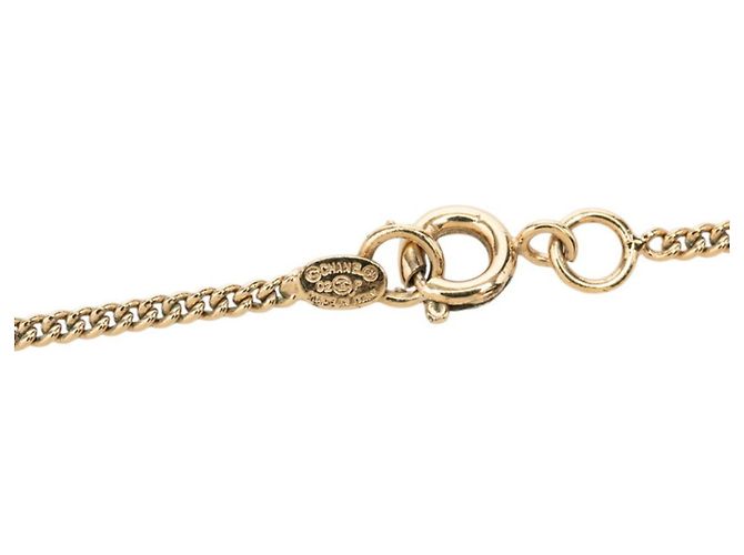Chanel Coco Mark No. 5 Platten-Kettenhalskette Golden - Ansicht 5