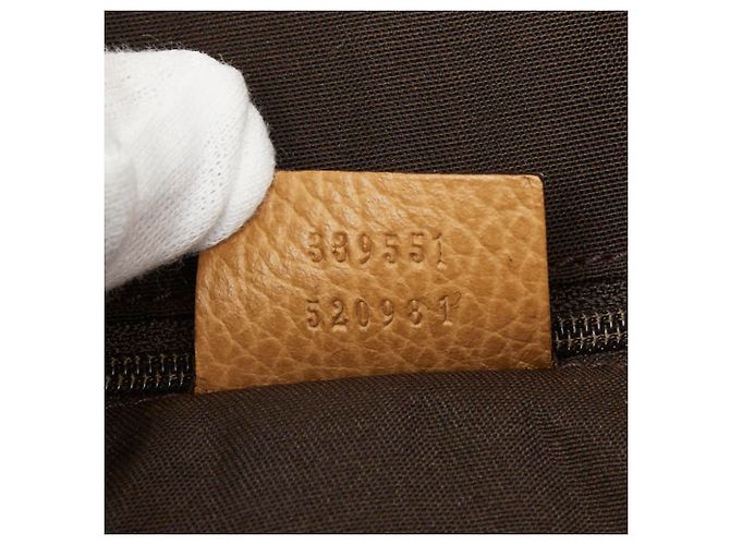 Borsa Tote e a tracolla Gucci in pelle beige - vista 10