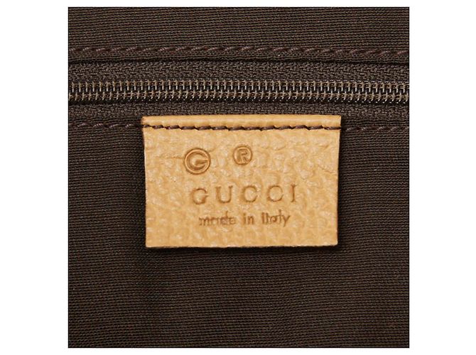 Borsa Tote e a tracolla Gucci in pelle beige - vista 11