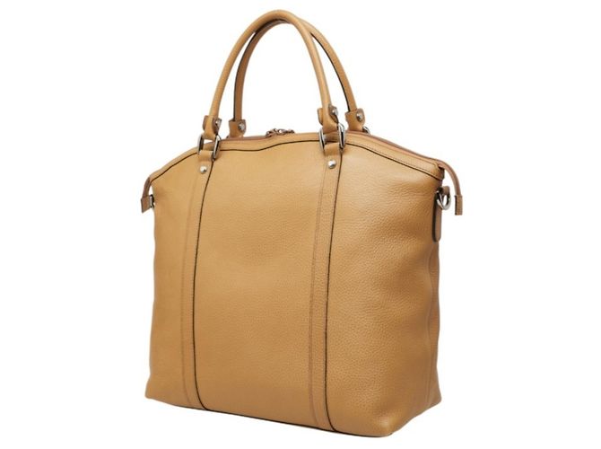 Borsa Tote e a tracolla Gucci in pelle beige - vista 2