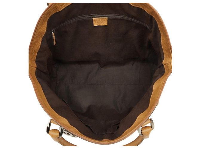 Borsa Tote e a tracolla Gucci in pelle beige - vista 9