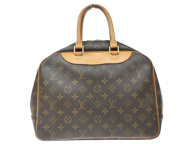 Louis Vuitton Deauville Monogram Canvas MM Castaño - vista 2