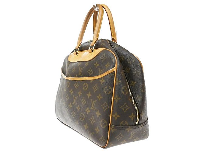 Louis Vuitton Deauville Monogram Canvas MM Castaño - vista 3