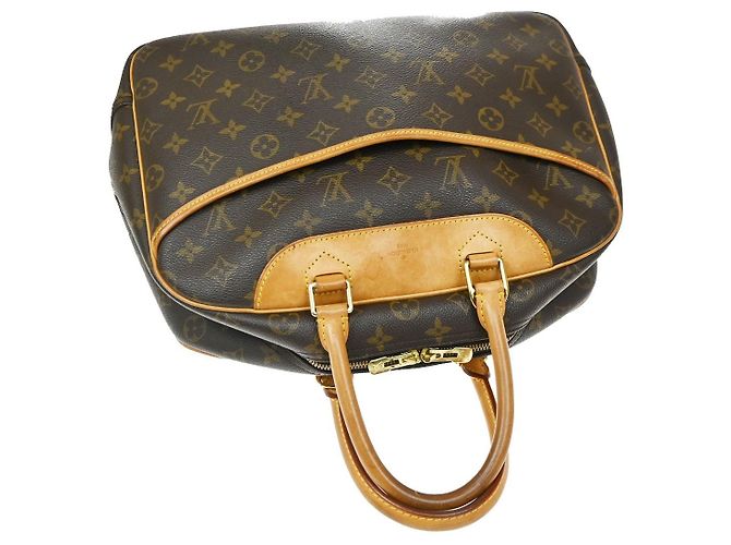 Louis Vuitton Deauville Monogram Canvas MM Castaño - vista 7