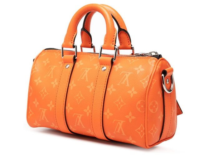 Borsa a mano Louis Vuitton Taigarama Keepall Bandoulière 25 Mini Arancione - vista 2