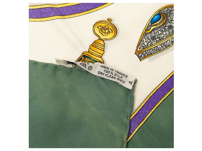 Hermès Carré Hermes 90 Multicolore Vert - vue 8