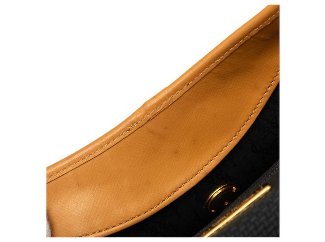 Autre Marque Bolsa de ombro Saint Laurent Cassandra com logótipo triangular Preto Bege - vista 5