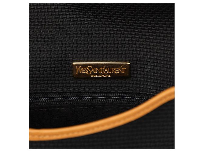 Autre Marque Bolsa de ombro Saint Laurent Cassandra com logótipo triangular Preto Bege - vista 6