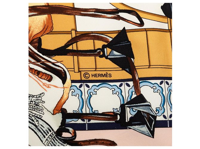 Hermès Hermes Carre 90 Royal Andalusian Equestrian School Schal Pink Mehrfarben - Ansicht 6