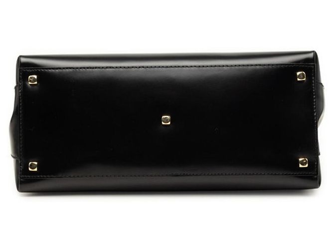 Borsa Salvatore Ferragamo in pelle nera Gancini - vista 3