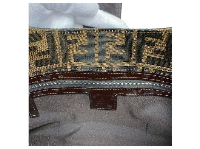 Borsa monospalla Fendi Zucca Marrone - vista 11